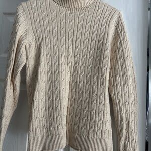 Charter Club Women's Cream Cable Knit Sweater